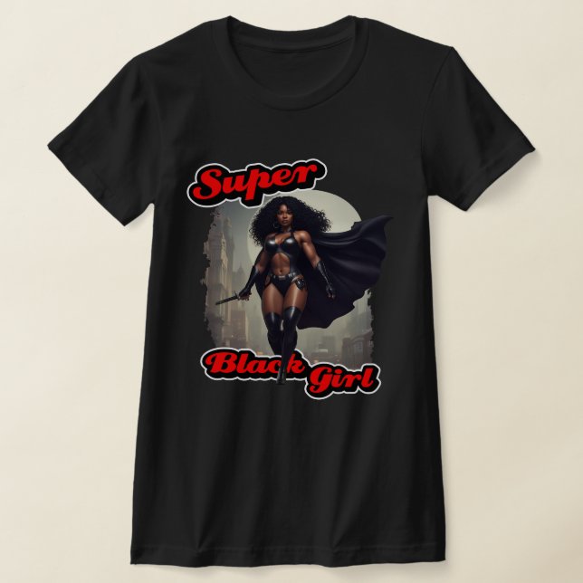 Camiseta SUPER Héroe de Acción CHICA NEGRO (Distribución)
