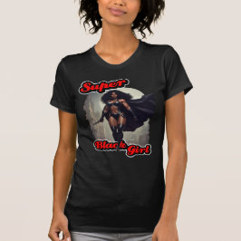 Camiseta SUPER Héroe de Acción CHICA NEGRO