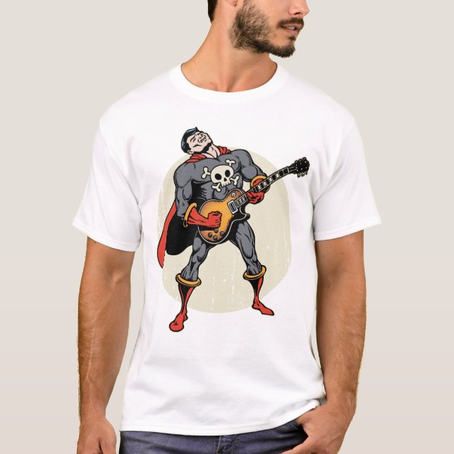 Camiseta Super héroe de la guitarra (Anverso)