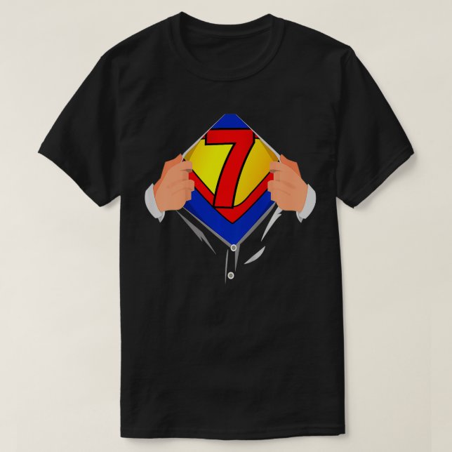 Camiseta Super Héroe infantil SuperFiesta de cumpleaños de  (Diseño del anverso)