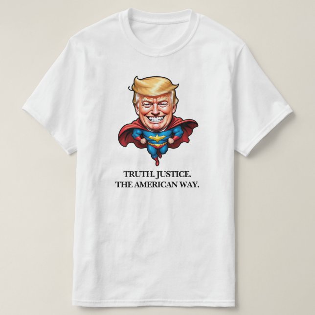 Camiseta Super Héroe Trump (Diseño del anverso)