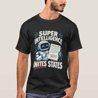 Camiseta Super Inteligencia Une Estados Chiste de AI Tipeo