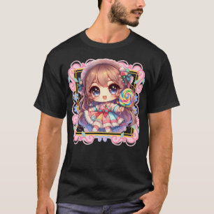 Camiseta Super Kawaii Anime Chica Al Estilo Coquette