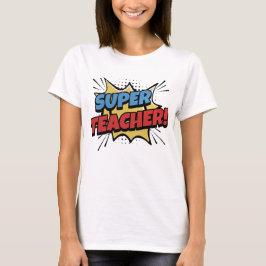 Camiseta Super Maestro Estilo Cómic