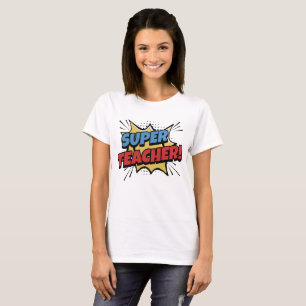 Camiseta Super Maestro Estilo Cómic