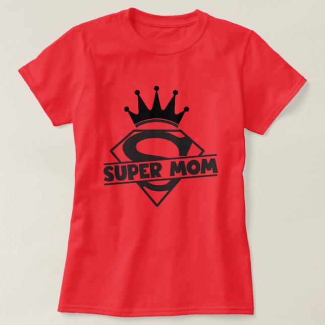Camiseta Super mamá (Diseño del anverso)