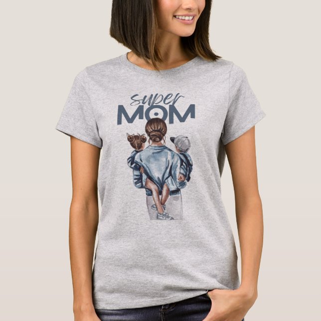 Camiseta Super mamá (Anverso)