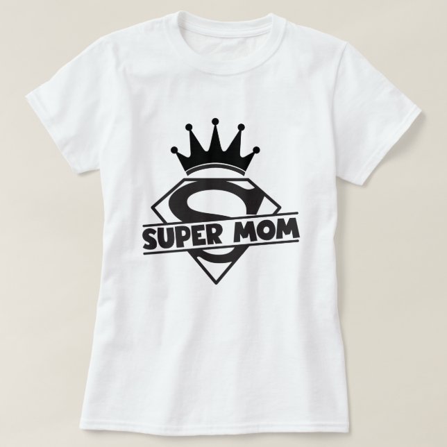 Camiseta Super mamá (Diseño del anverso)