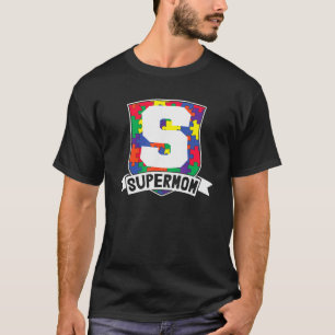 Camiseta Super Mamá Autismo Día de Conciencia Superheroína