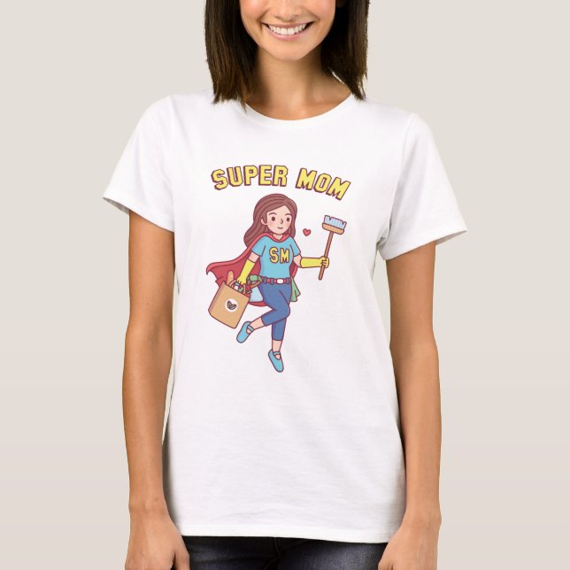 Camiseta Super Mamá con Día de la Madre divertidísimo en Ca (Anverso)