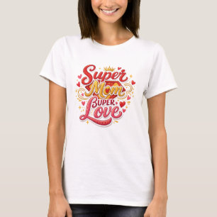 Camiseta Super Mamá Regalo Lindo Idea