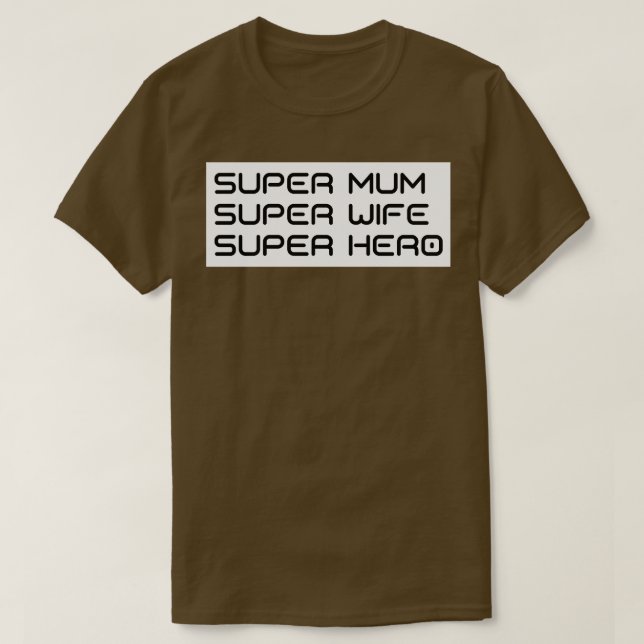 Camiseta Super Mamá Super Esposa Super Hero Funny Mamá Des (Diseño del anverso)