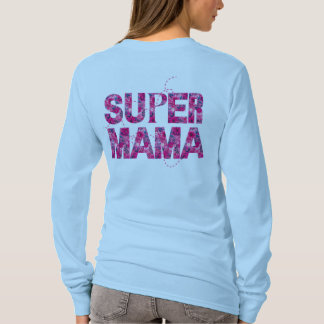 Camiseta Super Mama Tipografía Floral Estilosa