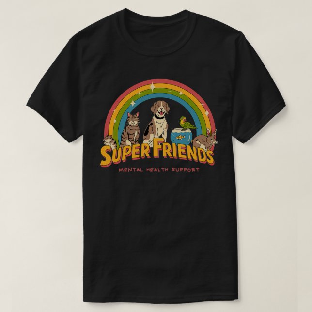 Camiseta Super Mental Health Friends (Diseño del anverso)