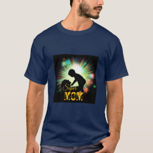 Camiseta Super MOM- Azul Marino