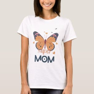 Camiseta Super MOM de mariposas