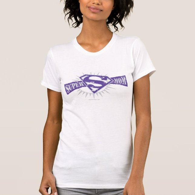Camiseta Super Mom Purple Starburst (Anverso)