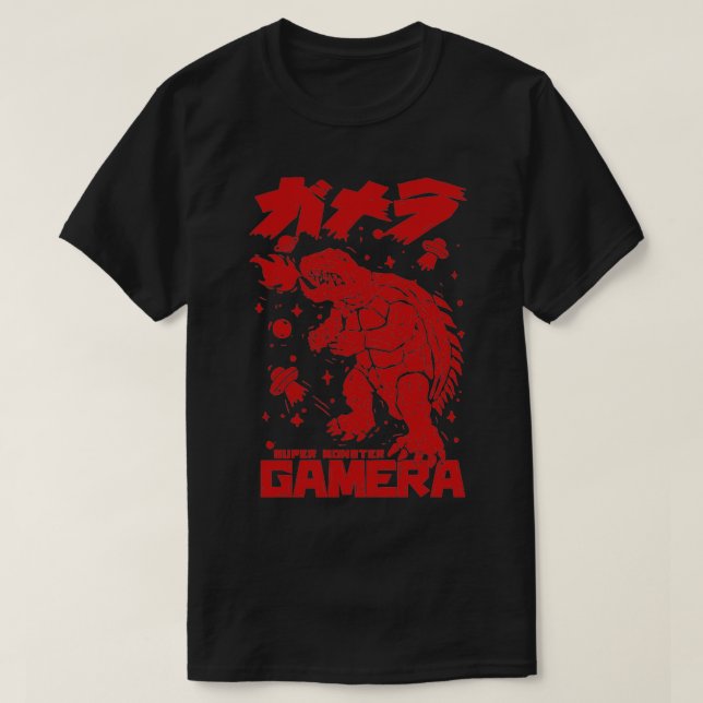 Camiseta súper monstruo gamera (Diseño del anverso)