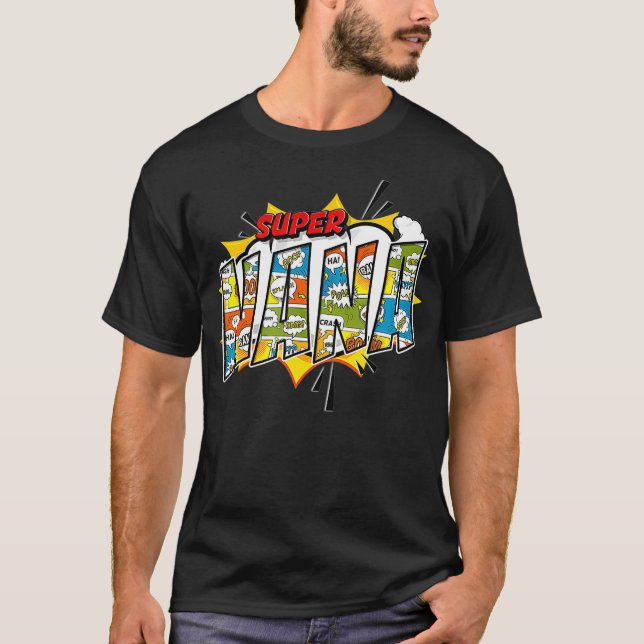 Camiseta Super Nana Comic Style Regalo Familiar Para Superh (Anverso)