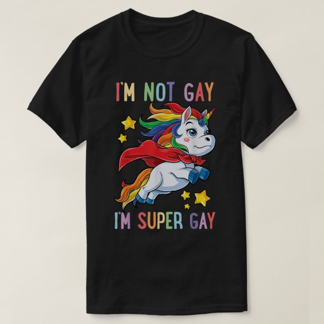 Camiseta Super orgullo gay de unicornio LGBTQ aliado de arc (Diseño del anverso)