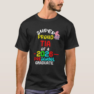 Camiseta Super Orgulloso TIA de 2026 Graduado preescolar S
