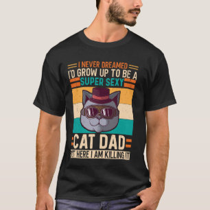 Camiseta Super Papá de Gato Más Lindo Muestra Tu Fanatismo