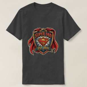 Camiseta Super Papá Est 2026 Regalo del Día del Pa
