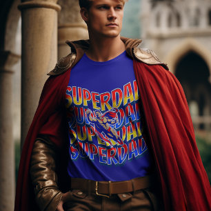 Camiseta ¡Super Papá! Gráfico Multicolor de Papás Héroes 