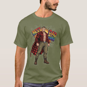Camiseta Super Papá - Mejor Papá del Mundo Diseño de Vector
