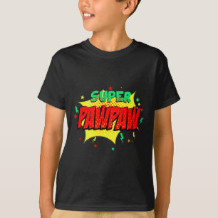 Camiseta Super Pawpaw Temática de Cómic Estilo Superhéroe P