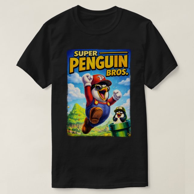 Camiseta Super Pengy Bros (Diseño del anverso)
