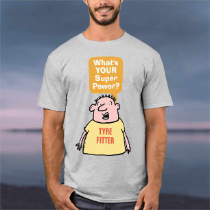 Camiseta Super Poder de Montador de Neumáticos.