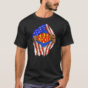 Camiseta Super Preparador de Cocina Héroe Trabajo