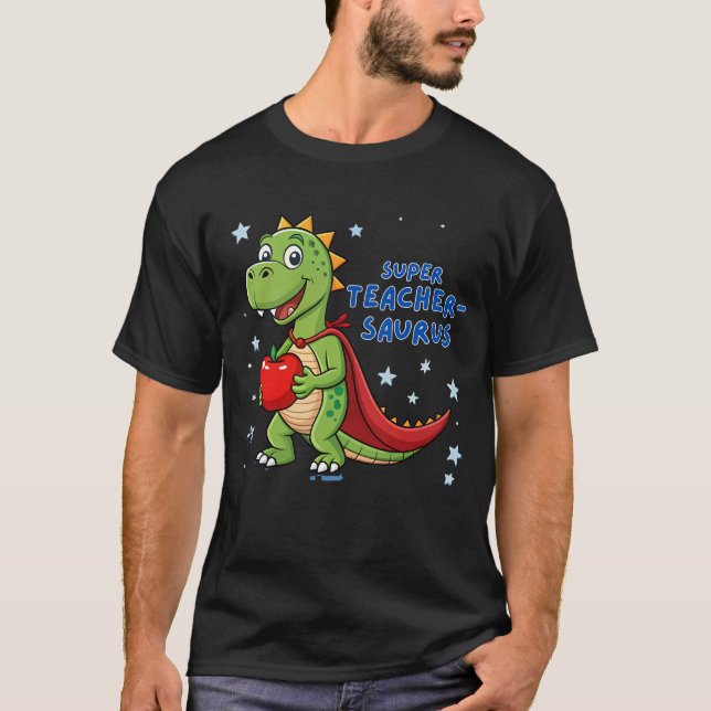 Camiseta Súper profesor-Saurus - profesor de superhéroe de  (Anverso)