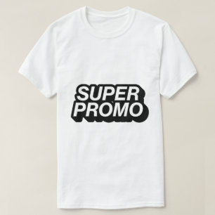 Camiseta Super Promo – Tipografía de Marketing en Negrita
