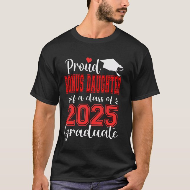 Camiseta Super Proud Bonus Daughter of 2025 Graduate Gradua (Anverso)