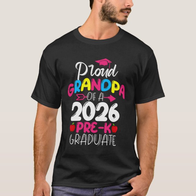 Camiseta Super Proud Pre-K Grandpa 2026 Graduate School Las (Anverso)