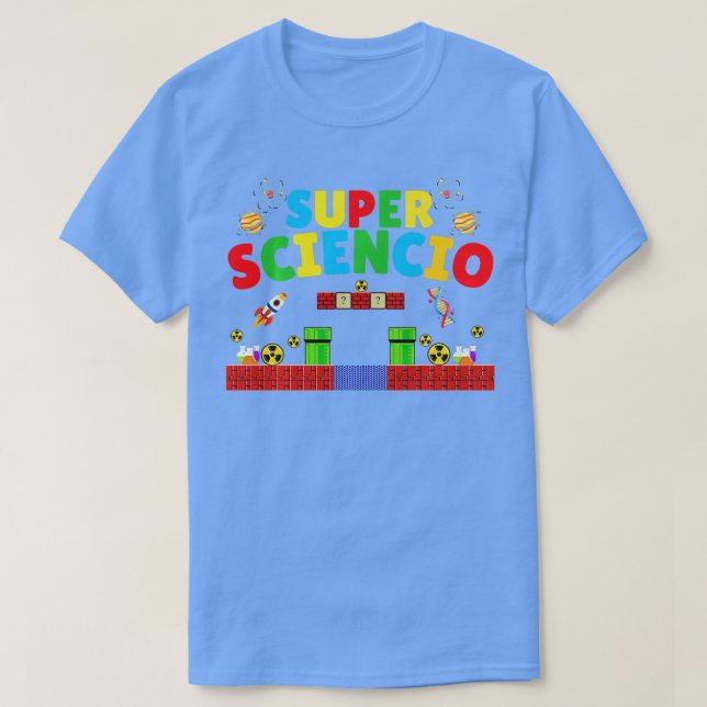 Camiseta Super Sciencio Funny se refiere a la química físic (Diseño del anverso)