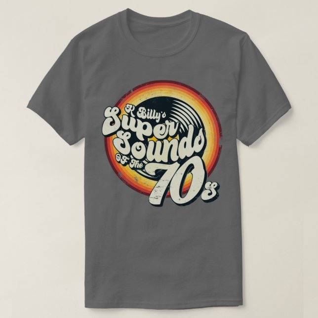 Camiseta Super sonidos de K Billys en los años 70 angustiad (Diseño del anverso)