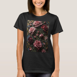 Camiseta Super Super Rosas Mosaico 3D diseño