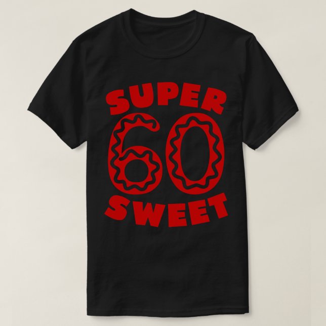 Camiseta Super Sweet 60 Cherry Donut (Diseño del anverso)