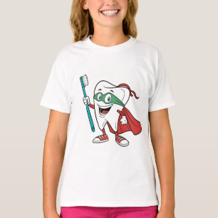 Camiseta Super Tooth Hero   Luchador Contra Caries Niños y 
