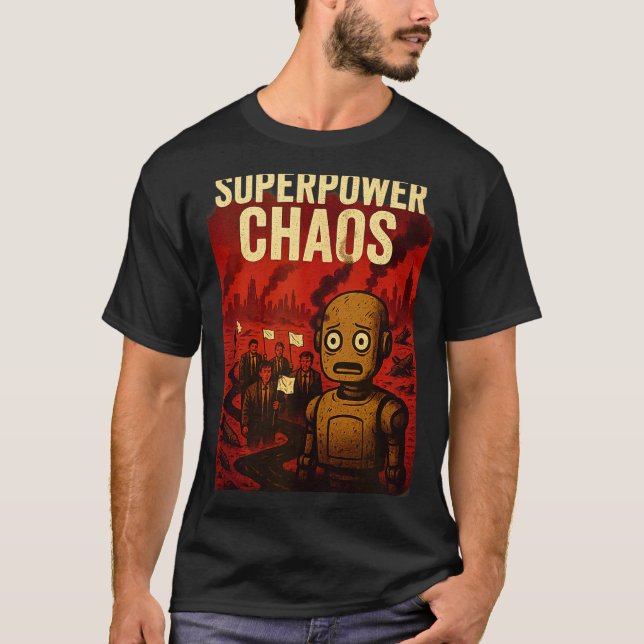 Camiseta Super Wer Chaos Dystoan Satire War Consequences Gi (Anverso)