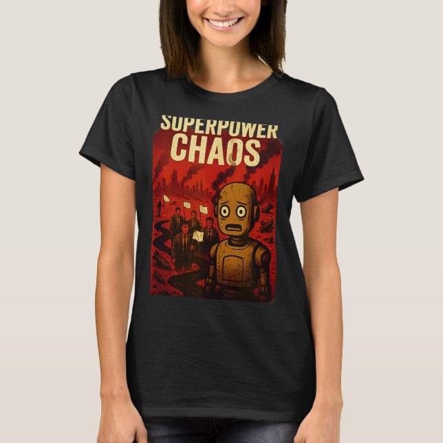 Camiseta Super Wer Chaos Dystoan Satire War Consequences Gi (Anverso)