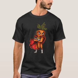 Camiseta Super Zanahoria Divertido Súper Héroe Jardín de Ve
