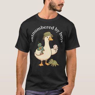 Camiseta Superada en Número por Niños Familia de Ganso Dive