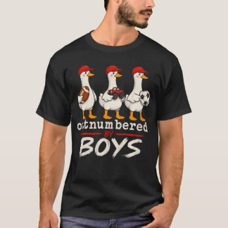 Camiseta Superada en Número por Patos Niño Funny Mamá Papá