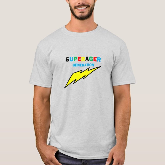 Camiseta SuperAger Ringer para hombres (Anverso)
