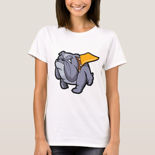 Camiseta Superbullie (por el asilo nanovatio del bulldog) (Anverso)