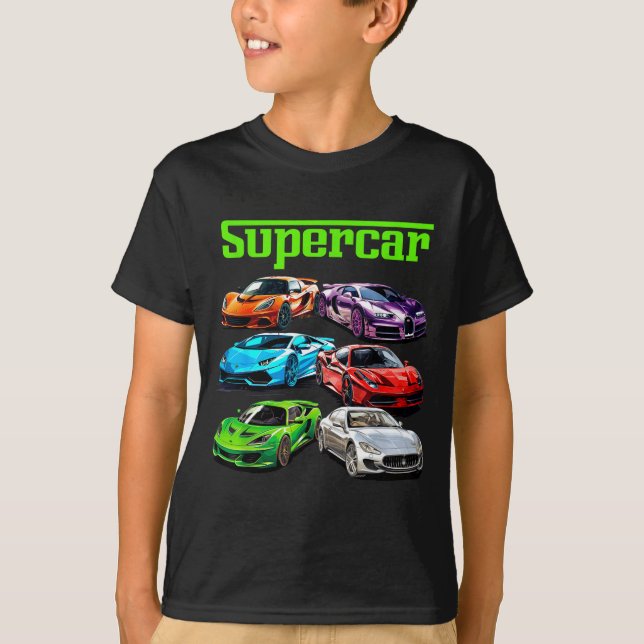 Camiseta Supercar Cool Car Guy Srts Racing Fan Graphic Men  (Anverso)